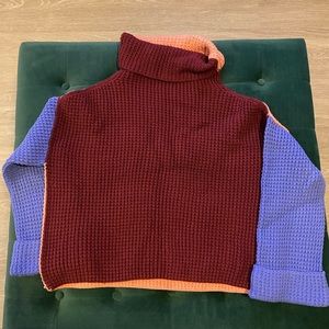 Free People Chunky Colorblock Sweater